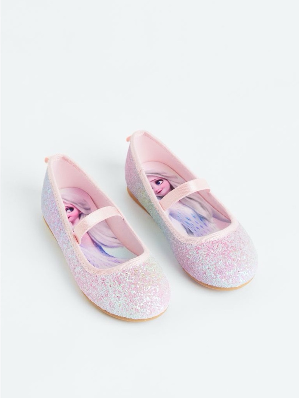 H&M Disney Frozen Glittery Ballet Flats Size 7.5